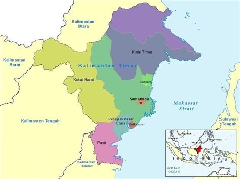 Gambar Peta Kalimantan Timur Lengkap Broonet