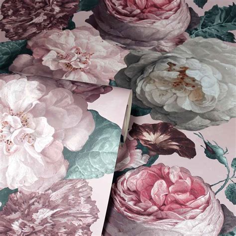 Arthouse Highgrove Floral Blush And Pink Wallpaper Wilko