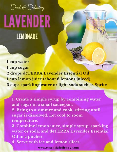 Lavender Lemonade Lavender Lemonade Cooking With Essential Oils