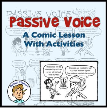 Passive Voice A Comic Lesson With Activities By David Rickert Tpt