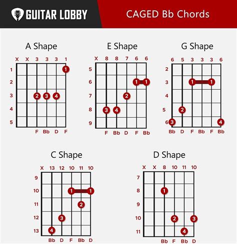 Bb Guitar Chord Guide 8 Variations And How To Play 2023 Guitar Lobby