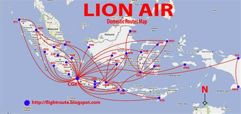 Passengers who qualify for the following cases of special assistance routes map: Lion Air routes map