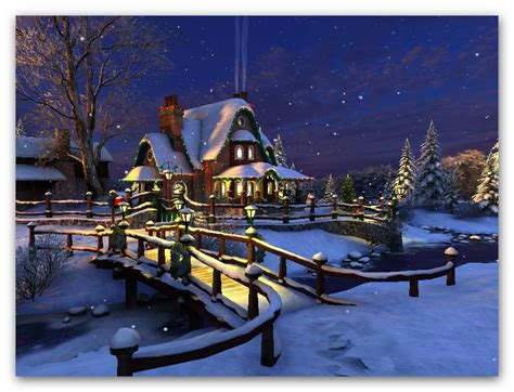 50 3d Christmas Cottage Animated Wallpaper Wallpapersafari