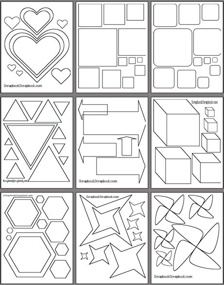 printable scrapbooking templates scrapbooking