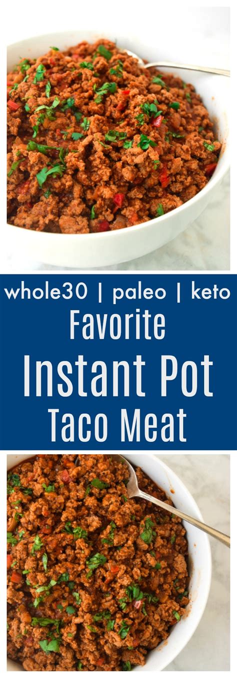 Instant pot turkey breast is a great thanksgiving dinner option for smaller groups, but also a healthy dinner choice ideal for any night of the week! Favorite Instant Pot Taco Meat (Whole30 Paleo Keto) • Tastythin