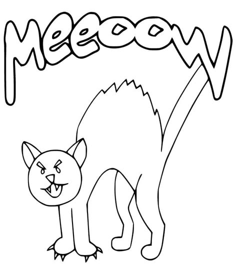 Angry Cat Coloring Page Download Print Or Color Online For Free