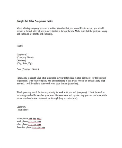 Free 7 Sample Job Offer Letter Templates In Ms Word Pdf