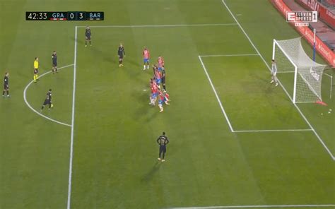 Here you can easy to compare. Video: Messi scores low free-kick for Barcelona vs Granada