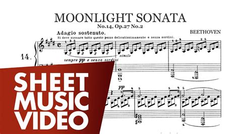 Moonlight Sonata 1st Movement Opus 27 No 2 Youtubelibrary Youtube