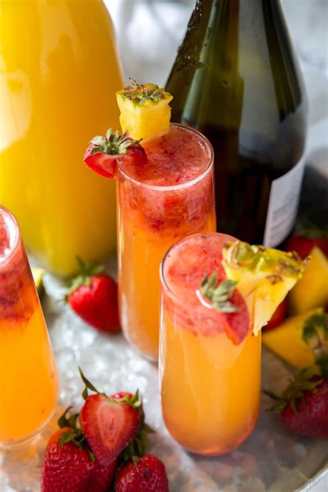 The Best Pineapple Strawberry Mimosa Yellow Bliss Road