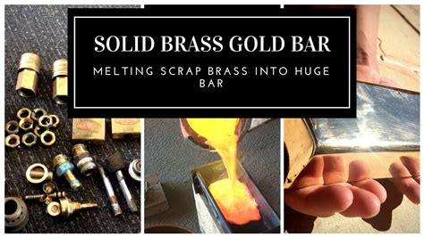 Casting A Huge Gold Look Bar From Scrap Brass Melting Brass Youtube