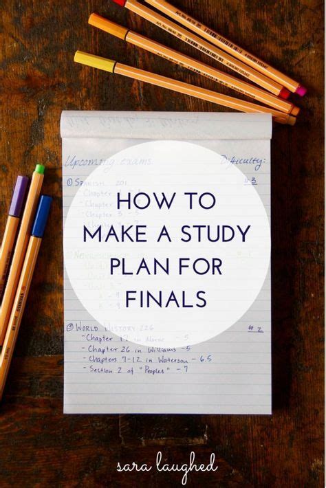 How To Make A Study Plan For Finals School Study Tips Life Hacks For