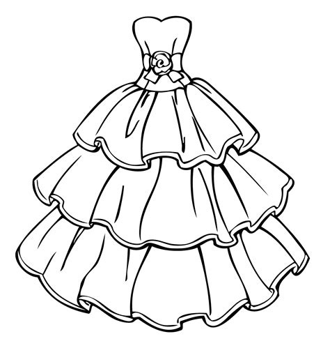 Mermaid Wedding Dress Coloring Pages