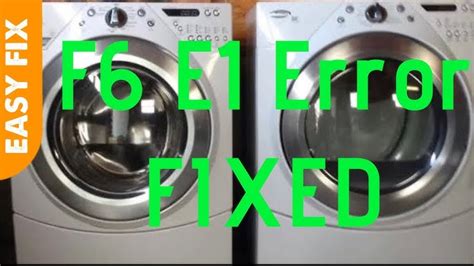 Whirlpool Duet Washing Machine Error Codes Fault Code 59 Off