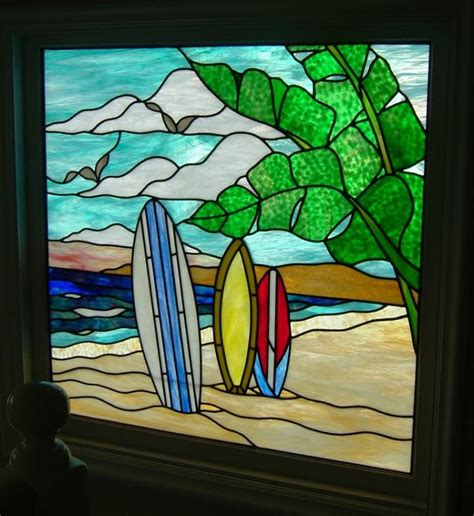 Best Stain Glass Beach Ocean Images On Pinterest Stained Glass