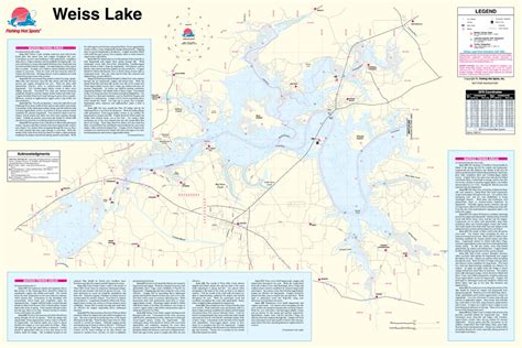 Weiss Reservoir Fishing Map