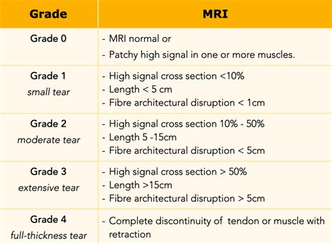 Muscle Strain Grades
