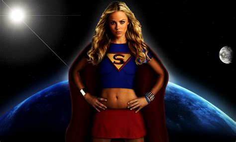 Megan Fox Supergirl Wallpaper Biondo Blu Elettrico Addome Modella Coscia 598324 Wallpaperuse