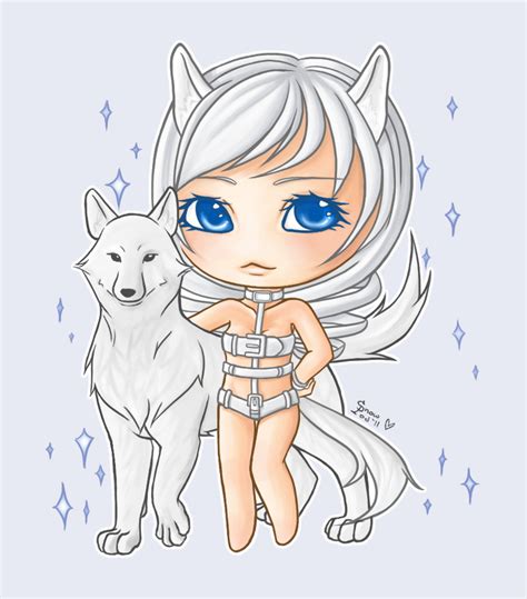White Wolf Chibi By Snowpod On Deviantart