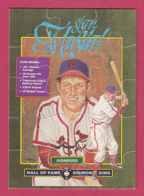 1988 Donruss Rookies Stan Musial Puzzle Card Ebay