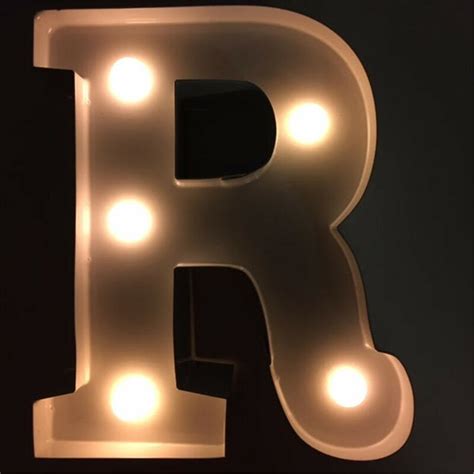 Williston Forge Decoration T Letter R Led Marquee Sign Wayfairca