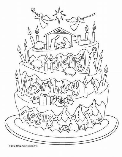 Coloring Jesus Birthday Happy Pages Christmas Printable