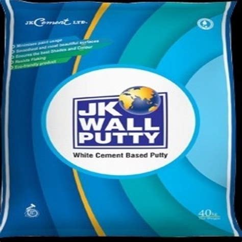 Jk Brand 40 Kilogram Weighted White Coloured Cement Based Wall Putty