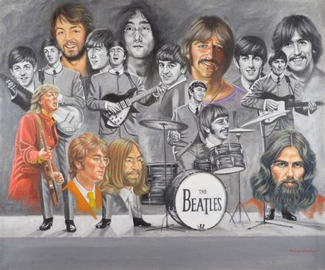 Sold Price The Beatles Original Oil On Canvas Painting By The Artist