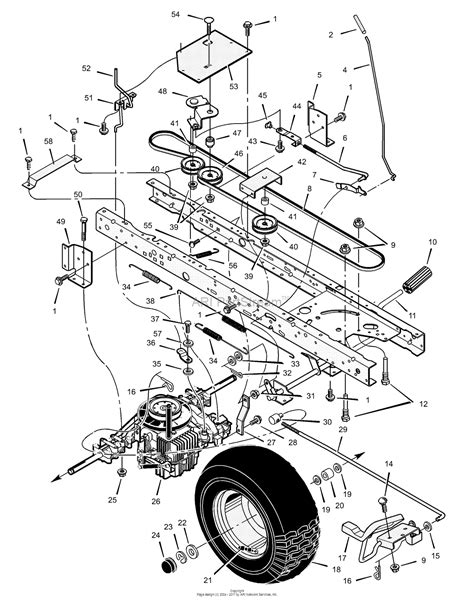 Murray 425614a Lawn Tractor 2002 Parts Diagram For Drive Assembly