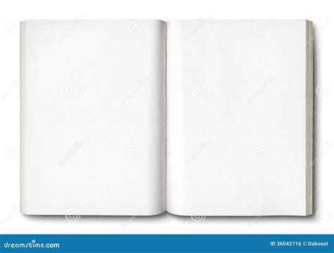 Libro Abierto Del Blanco Aislado En Blanco Imagen De Archivo Libre De