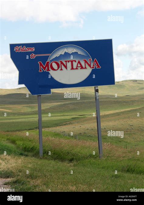 Welcome To Montana Sign High Resolution Stock Photography And Images