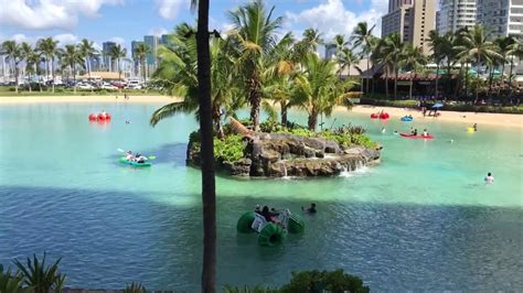 Hilton Hawaiian Village 2017 Summer From The Big Pool The Latest Youtube