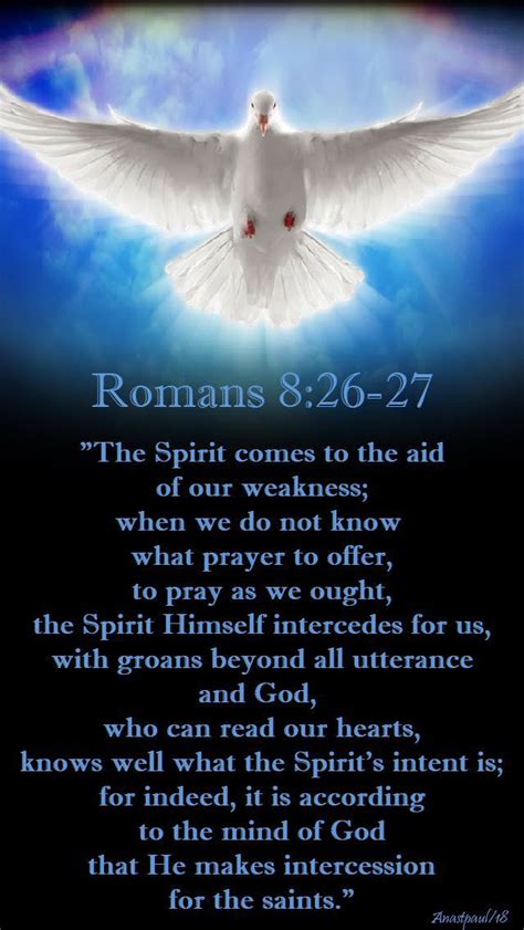 The Spirit Comes To The Aid Of Our Weakness When We Do Not Know What