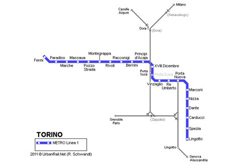 Mapa Del Metro De Torino