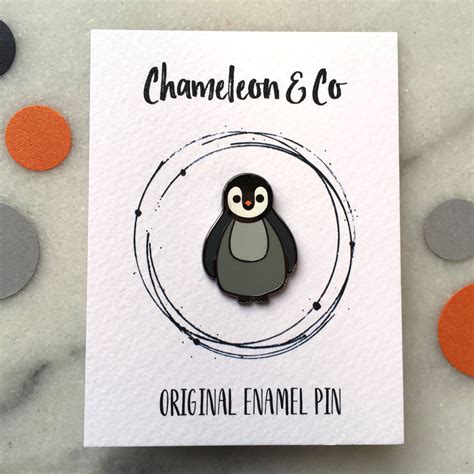 Penguin Enamel Pin Badge By Chameleon and Co | notonthehighstreet.com