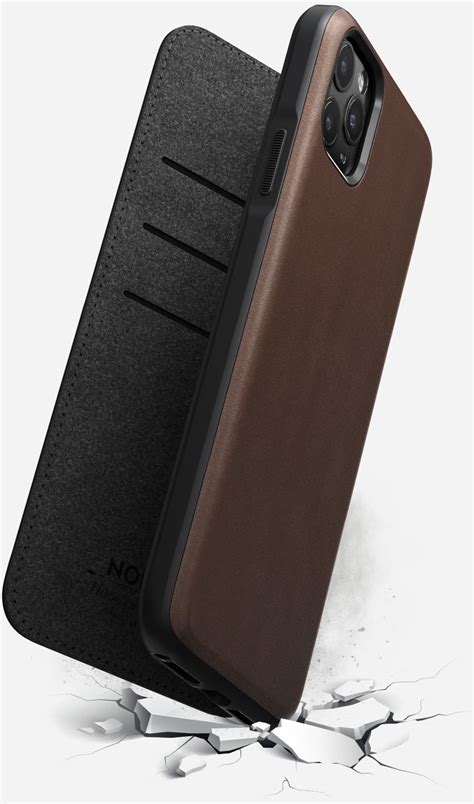 Modern Leather Folio For Iphone 11 Pro Max Brown Nomad