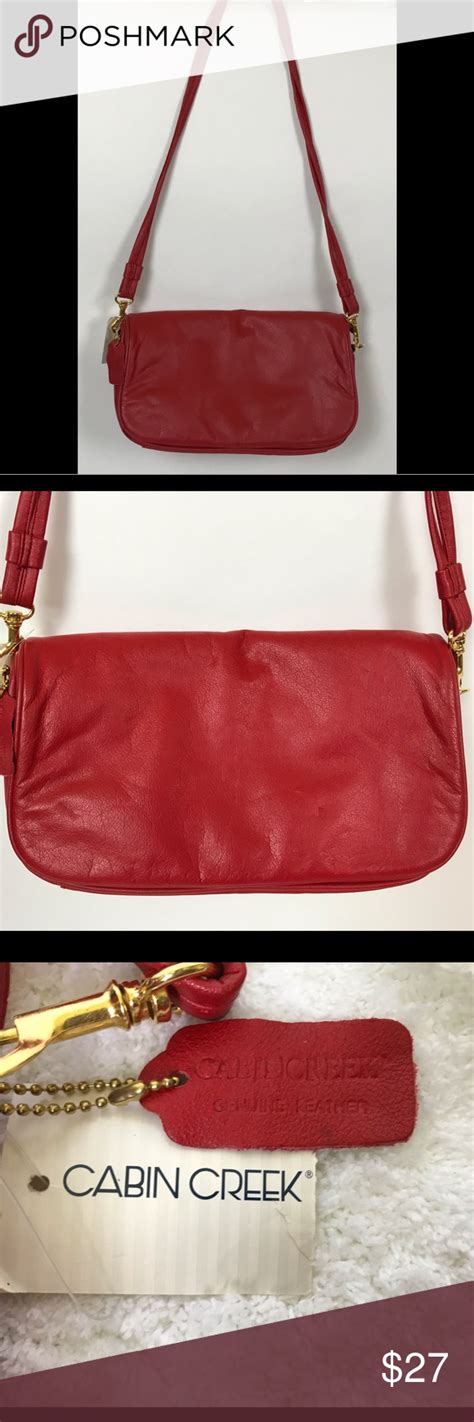 He carries these values through in cabin creek music, by: CABIN CREEK Red Genuine Leather Purse NWT Roomy | Genuine ...