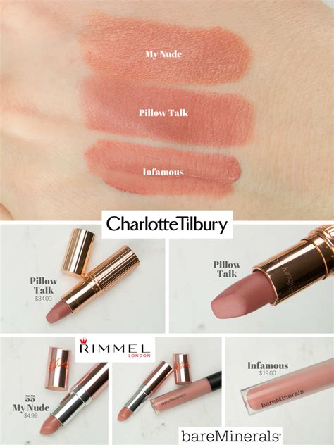 Charlotte Tilbury Dupe Pillow Talk Lipstick Guide Makeup Dupes