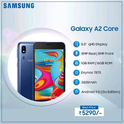 Samsung Launches Galaxy A2 Core Android Go Phone In India Gizmochina