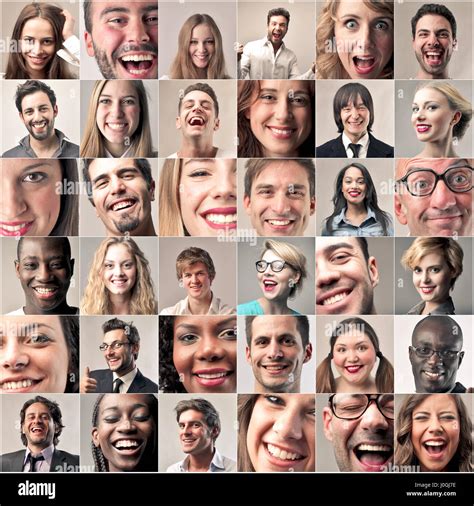 Collage Of Faces Stock Photo Alamy