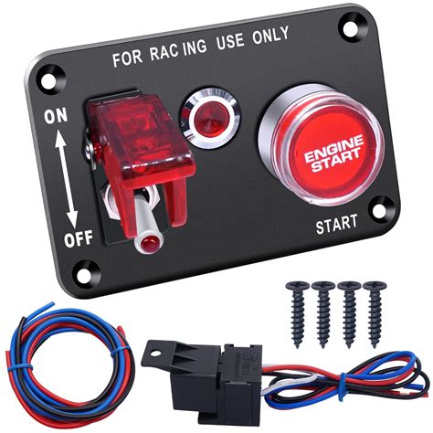 Buy Taiss12v Dc Ignition Switch Panel 2 In 1 Racing Car Engine Start