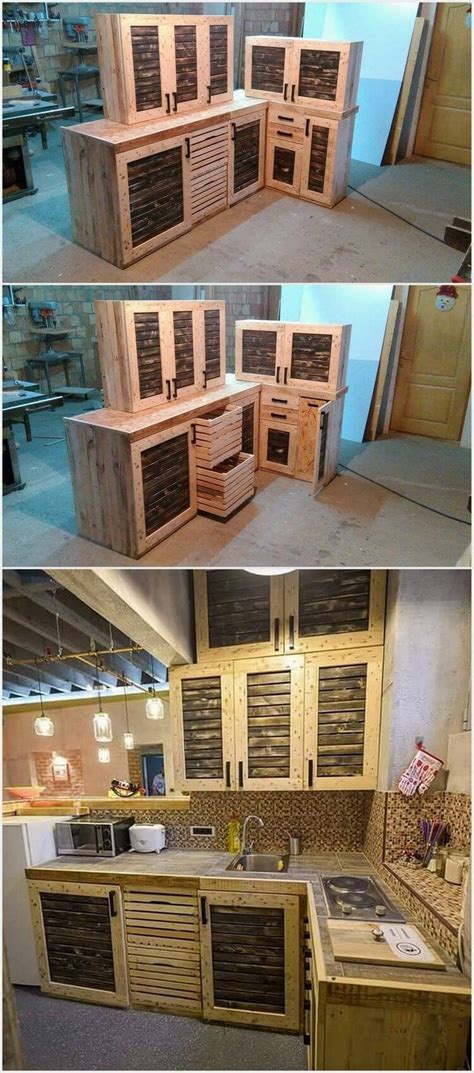 Wood Pallet Kitchen Cabinets Pallet Kitchen Cabinets Pallet Home