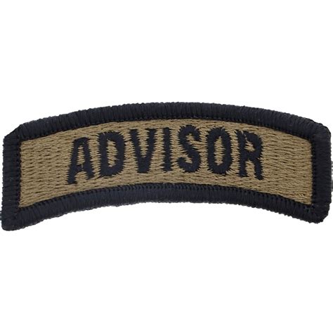 Army Tab With Hook Advisor Security Forces Subdued Velcro Ocp Ocp