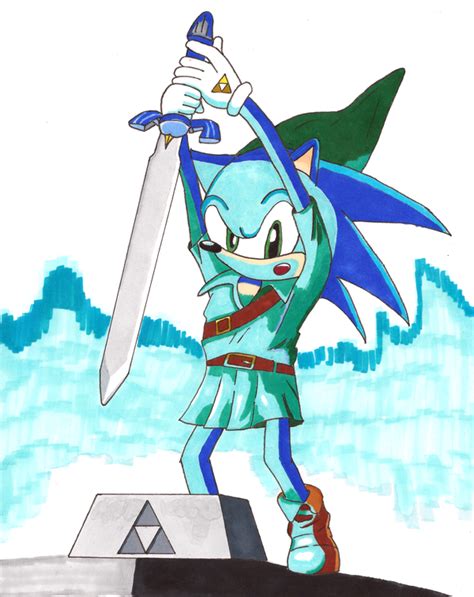 Sonic Take The Master Sword By Yazoo11 On Deviantart