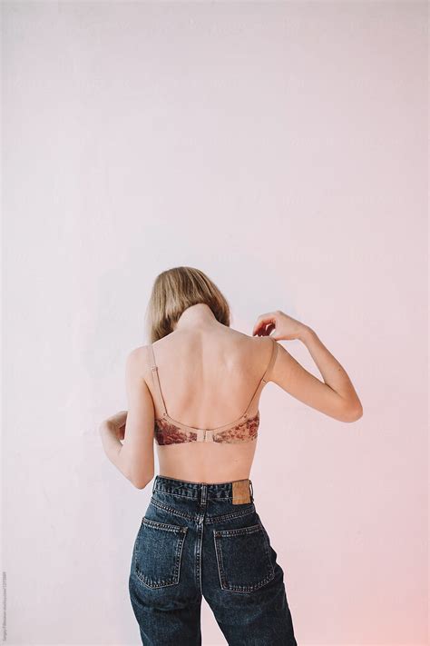 Back View Of Woman In Color Bra By Stocksy Contributor Sergey
