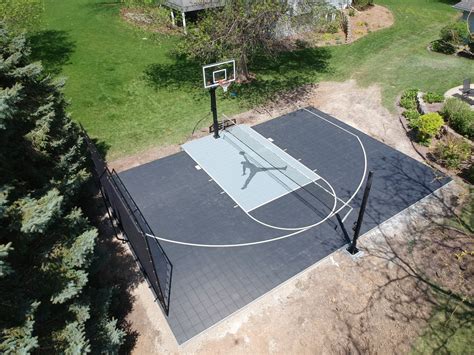 Backyard Basketball Court Dimensions Half Court