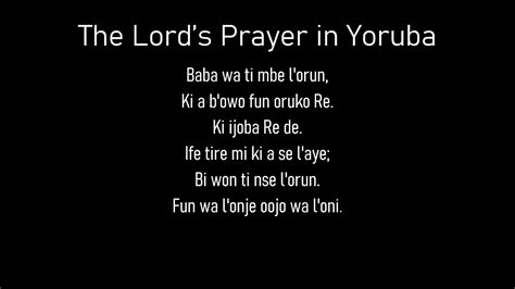 Day 4 The Lords Prayer In Yoruba Youtube