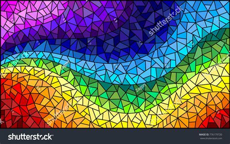 Abstract Stained Glass Background Colored Elements Stock Vector Royalty Free 776179720