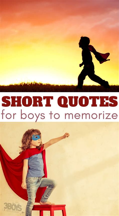 15 Sweet And Short Quotes For Boys
