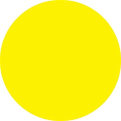 Circle Color Coded Labels 1 12diam Color Code Label Yellow Circle
